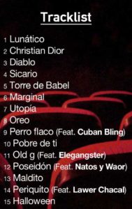 tracklist álbum Costa